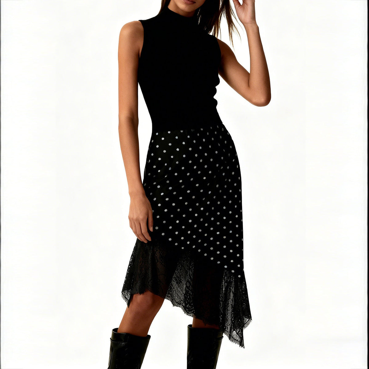 The Lena Lace Patchwork Skirt
