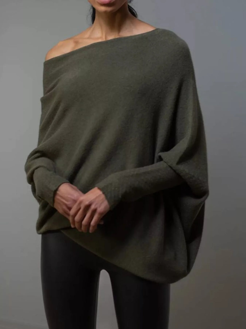 The Elisa Ann Boat-Neck Oversized Sweater