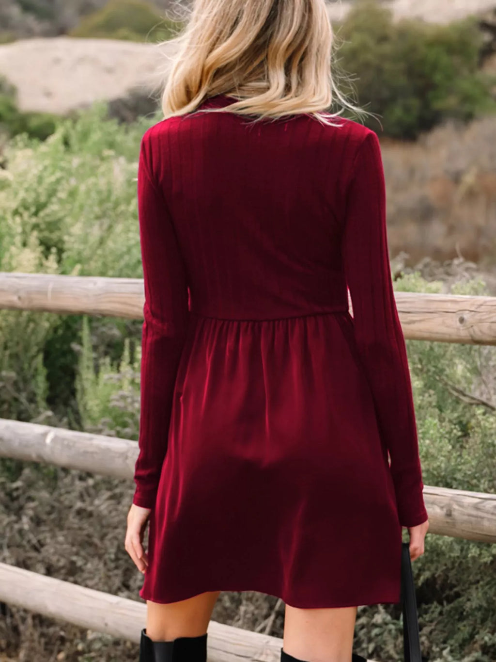 The Maribel Ribbed Fit-and-Flare Mini Dress