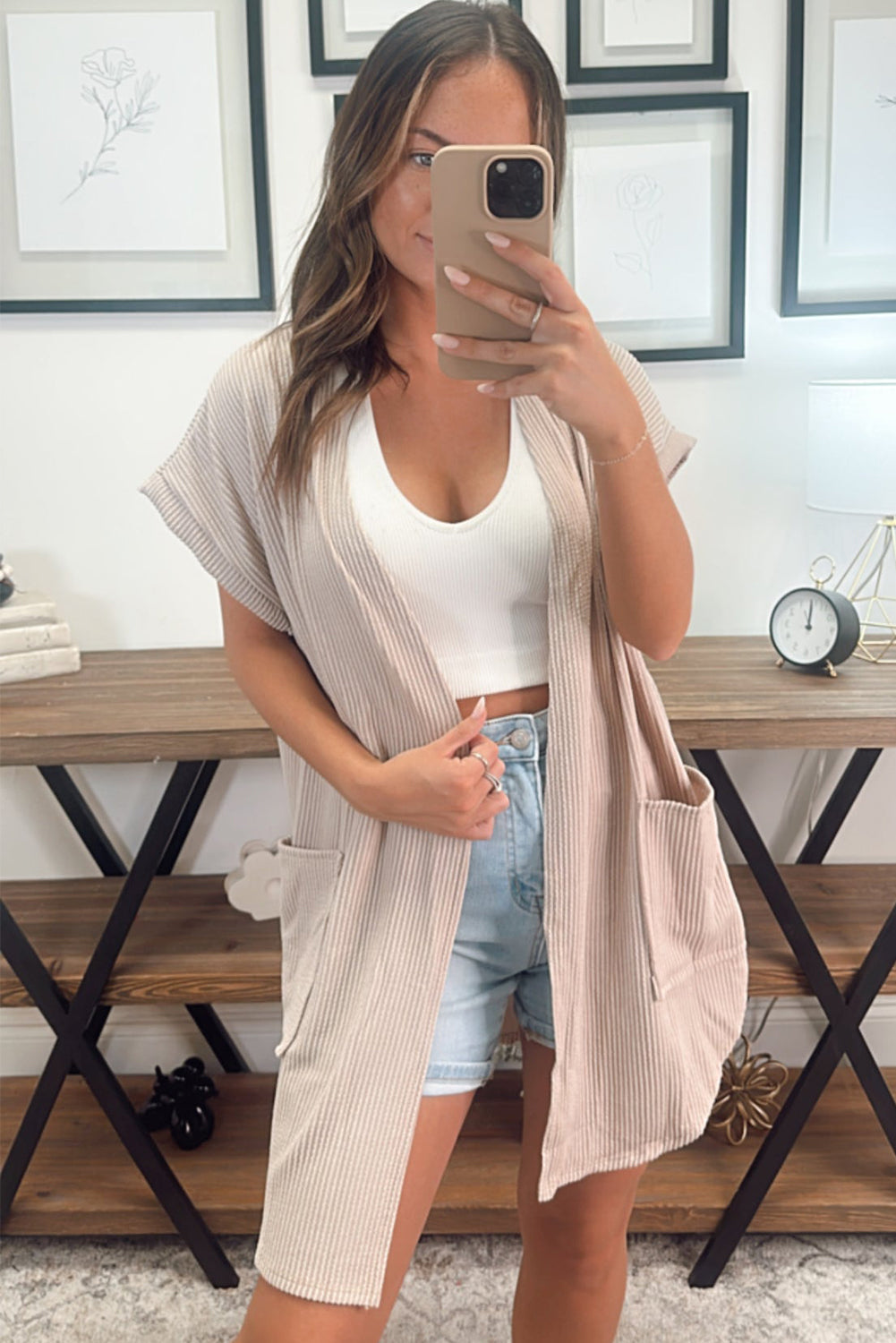 Comfy Chic Open Front Top