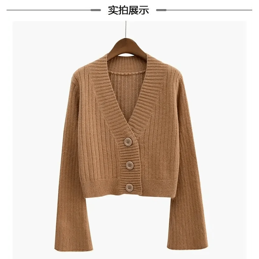 The Autumn Charm Ribbed Knit Cardigan