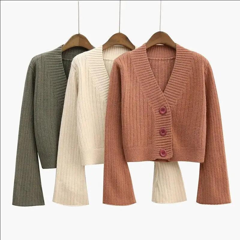 The Autumn Charm Ribbed Knit Cardigan