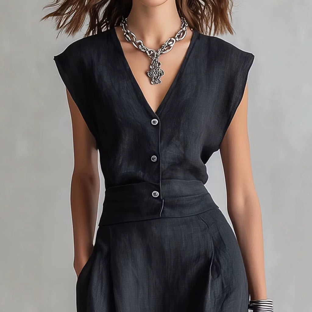 The Carmen Maria Vest & Wide-Leg Set