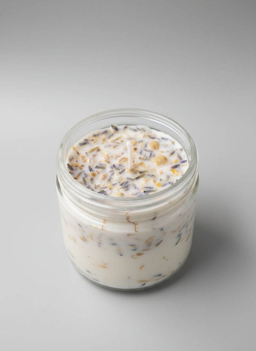 Ease Your Mind Chic Chamomile and Lavender Candle- The Soft Chica Collection