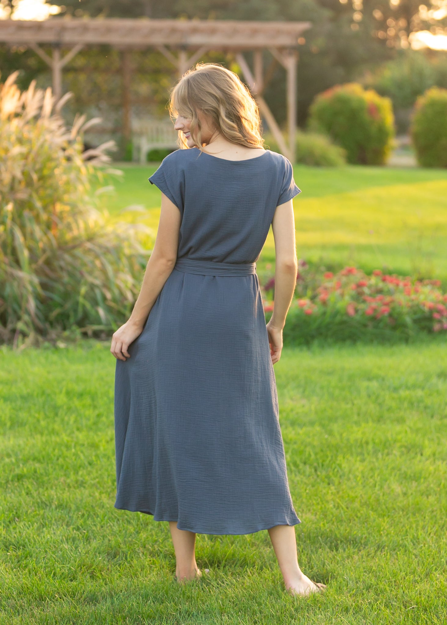 Lily Navy Midi Dress