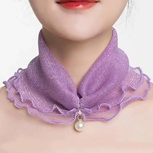 Neck Collars Fashion Scarves for Women And Girls Print Satin Silk Scarf Female Bandana Head Bib Scarfs For Ladies