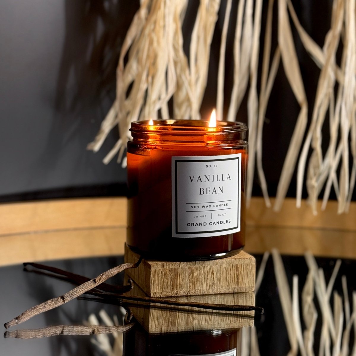 Calm Deluxe Vanilla Bean Soy Candle- The Chica Chic Collection