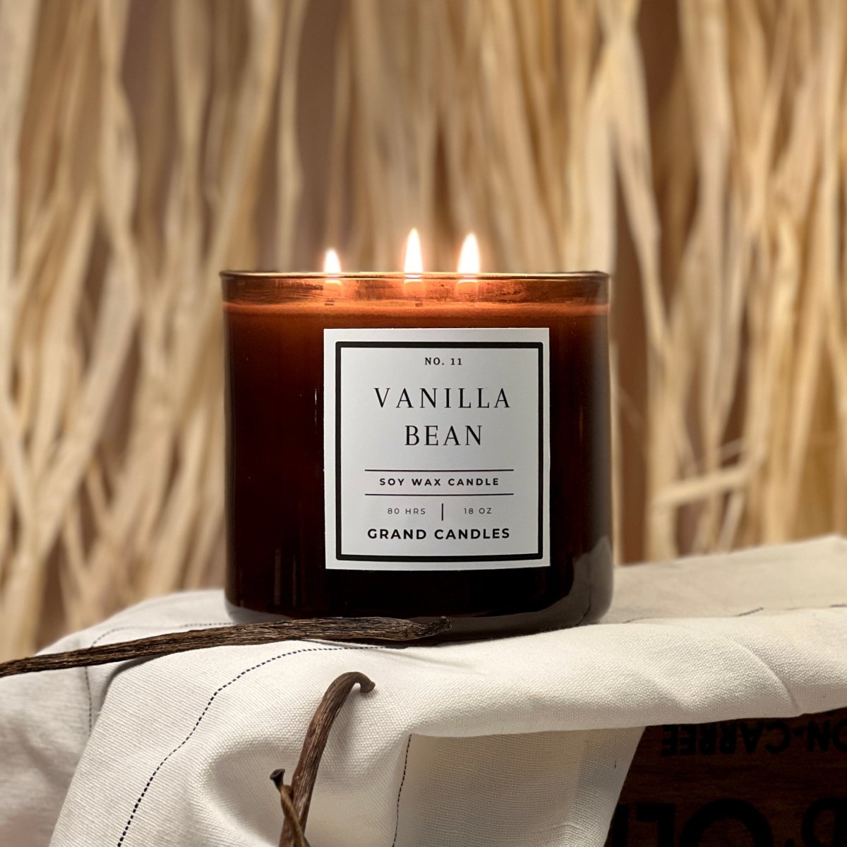 Calm Deluxe Vanilla Bean Soy Candle- The Chica Chic Collection