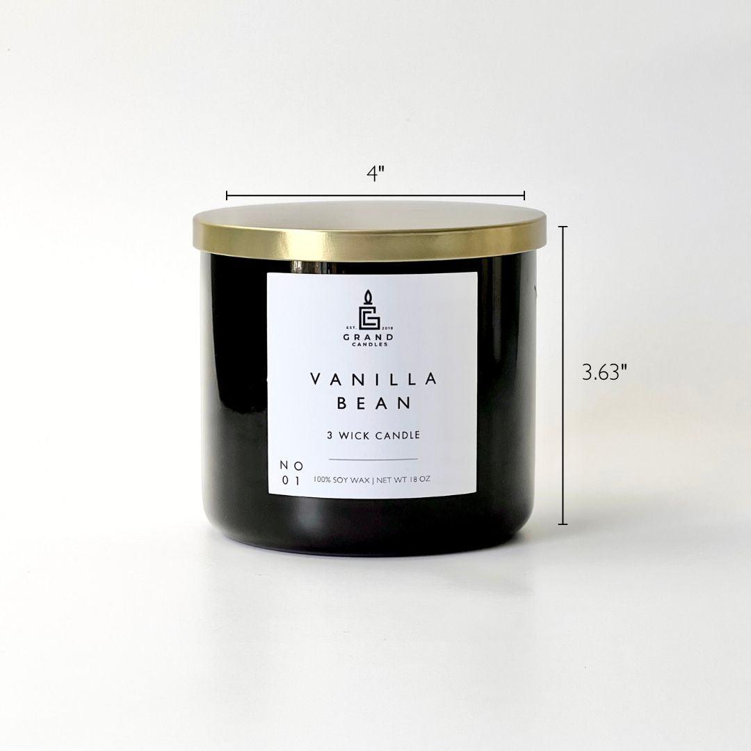 Calm Deluxe Vanilla Bean Soy Candle- The Chica Chic Collection