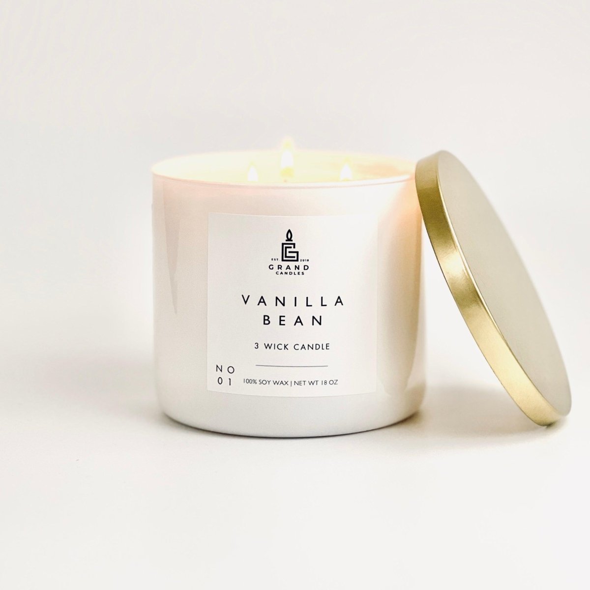 Calm Deluxe Vanilla Bean Soy Candle- The Chica Chic Collection