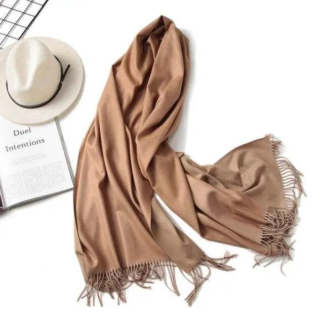 Winter Women Scarf Fashion Solid Soft  Scarves For Lady Shawls Wrap Casual Wear Travel Friendly For Winter Fall Winter Classic Warm Soft Chunky Warm Scarves Wrap Scarf