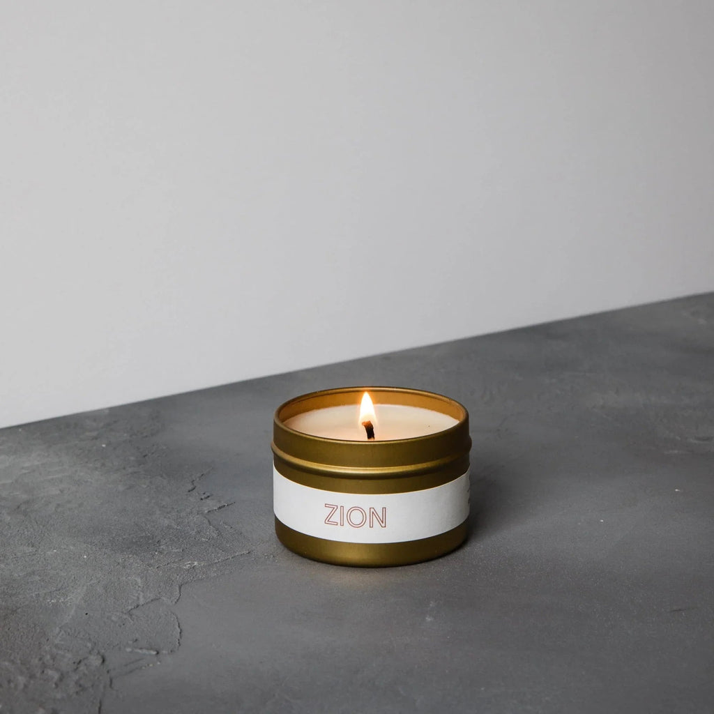 Zion Green Chic Travel Candle- The Nature Chic Collection